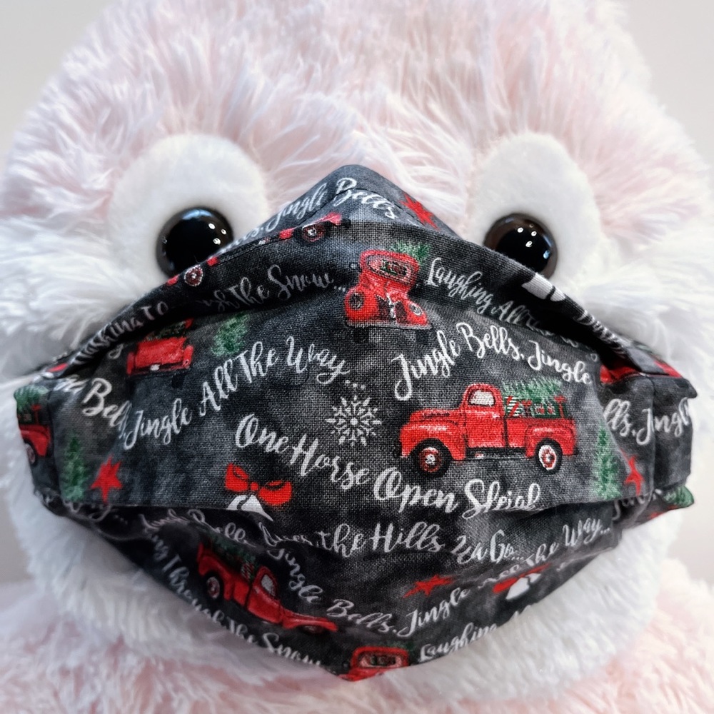 Face Mask Christmas Red Truck